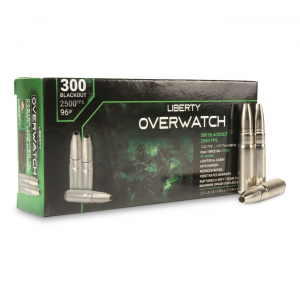 Liberty Overwatch 300 BLK Solid Hollow Point 96 Grain 20 Rounds