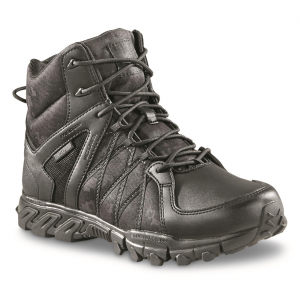 Reebok Men's Trailgrip 6 inch Side Zip Waterproof Tactical Boots Black Digi Camo