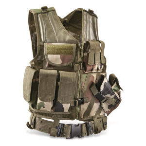 Mil-Tec CCE Camo Combat Vest with Belt