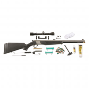 CVA Wolf V2 Muzzleloader .50 Cal. 24 inch Barrel Stainless/Black w/Scope  &  Accessories