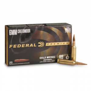 eral Gold Medal Berger 6mm Creedmoor LRHT 109 Grain 20 Rounds Ammo