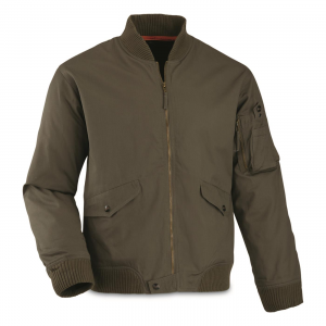 Italian Military Style Fleece Lined Canvas Jacket