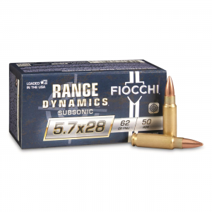 cchi Field Dynamics Subsonic 5.7x28mm 62 Grain FMJ 50 Rounds Ammo