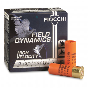 cchi Field Dynamics Upland High-Velocity 12 Gauge 2 3/4 Inch 1 1/4 Oz. 25 Rounds Ammo