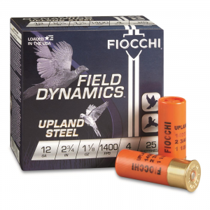 cchi Field Dynamics Upland Steel 12 Gauge 2 3/4 Inch 1 1/8 Oz. 25 Rounds Ammo