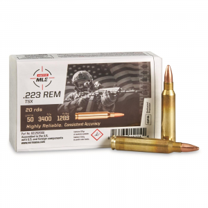 ma Military/Law Enforcement .223 Rem. Barnes TSX 50 Grain 20 Rounds Ammo