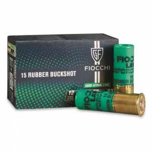 cchi Rubber Buckshot 12 Gauge 2 3/4 Inch 15 Pellet 10 Rounds Ammo