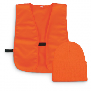 Outdoor Cap Co. Blaze Orange Vest and Knit Hat Combo