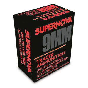 ernova Red Tracer 9mm FMJ 119 Grain 20 Rounds Ammo