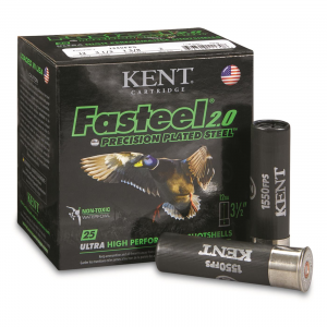 t Fasteel 2.0 Precision Plated Steel Waterfowl Shotshells 12 Gauge 3 1/2 Inch 1 3/8 Oz. 25 Rounds Ammo