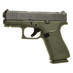 Glock 43X MOS Semi-automatic 9mm 3.41 inch Barrel Battlefield Green 10+1 Rounds