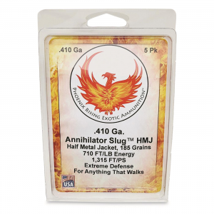 enix Rising Annihilator Slug .410 Bore 2 1/2 Inch 185-gr. Half Metal Jacket Slug 5 Rounds Ammo