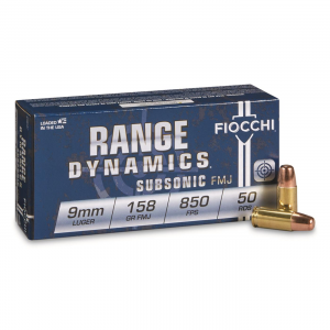 cchi Range Dynamics 9mm FMJ 158 Grain 50 Rounds Ammo