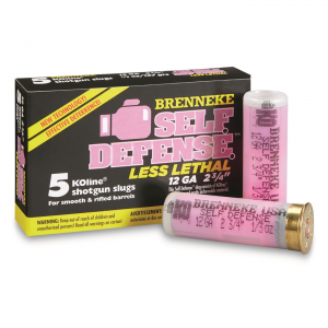 nneke Self-Defense Less Lethal 12 Gauge 2 3/4 Inch 1/3 Oz. KOline Slugs 5 Rounds Ammo