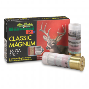 nneke Classic Magnum 16 Gauge 2 3/4 Inch 1 Oz. Rifled Slugs 5 Rds. Ammo