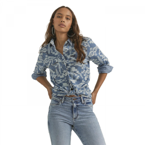 WRANGLER Women's Aztec Vintage Cowboy Snap Shirt