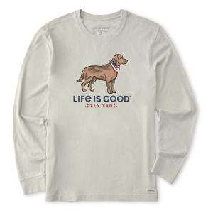 LIFE IS GOOD Men's Stay True Dog Long-Sleeve Crusher Tee