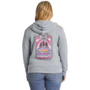 LIFE IS GOOD Women's Golden Landscape Simply True Fleece Full Zip Hoodie