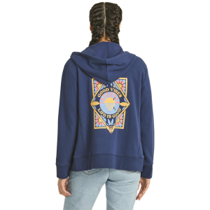 LIFE IS GOOD Women's Good Vibes Floral Diamond Simply True Fleece Full Zip Hoodie