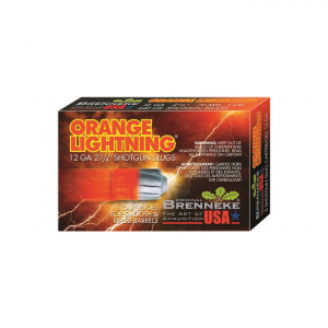 nneke Orange Lightning 12 Gauge 2 3/4 Inch 1 Oz. Lead-Free Sabot Slugs 5 Rounds Ammo