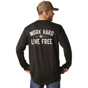 Ariat Men's Rebar Cotton Strong WHLF Long-Sleeve Tee