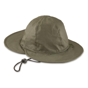 Italian Municipal Surplus Canvas Fleece Lined Rain Hat New