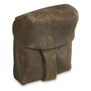 Romanian Military Surplus Leather Magazine Utility Pouch Used