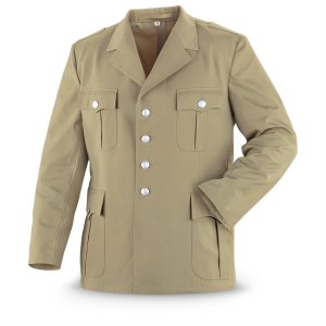 German Military Surplus Dress Jacket Tan Used