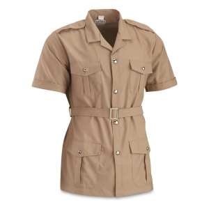 French Military Tropical Short Sleeve Safari Field Shirt New