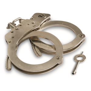 U.S. Military Surplus Hiatt Big Guy Chain Nickel Handcuffs New