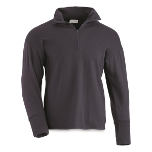 Dutch Military Surplus Quarter Zip Fleece Long Sleeve Shirt New