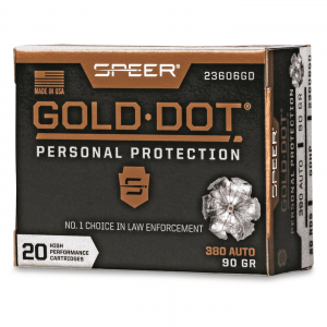 er Gold Dot .380 ACP GDHP 90 Grain 20 Rounds Ammo
