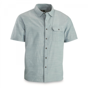 GUIDE GEAR Men's Solid Short Sleeve Button Up Shirt
