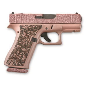 Glock 43X MOS Glitter Gunz Rose Gold Semi-automatic 9mm 3.4" Barrel 10+1 Rounds