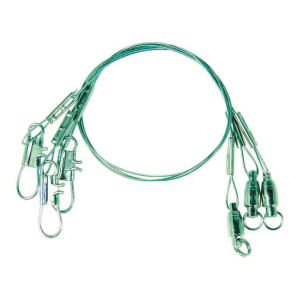 Eagle Claw 9" Steel Leader with Ball Bearing Swivel 3 Pack