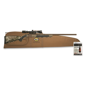 CVA Accura LR-X .50 Cal. 30" Threaded Barrel Cerakote Patriot Brown + Nitride with Scope