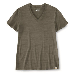 CARHARTT Women's Tencel Relaxed Fit Short Sleeve V-Neck Shirt