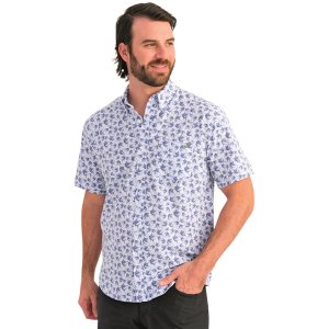 Huk Kona KC Printed Button Down Short Sleeve Shirt - Huk
