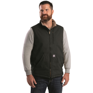 Berne Heartland Sherpa-Lined Washed Duck Vest