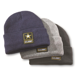 U.S. Army Star Sherpa Lined Winter Hats 3 Pack New