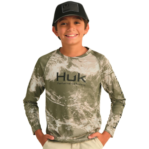 Huk Kids Mossy Oak Pursuit Long Sleeve Crew Tee - Huk