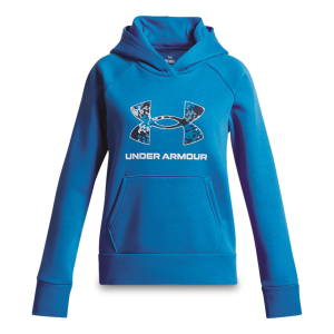 UNDER ARMOUR Youth Rival Fleece Big Logo Print Fill Hoodie
