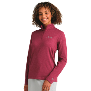 HUK Women's Coldfront+ Quarter Zip Pullover