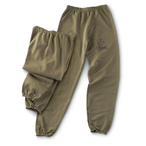 2 - Pk. of New USMC Sweatpants Olive Drab - Surplus