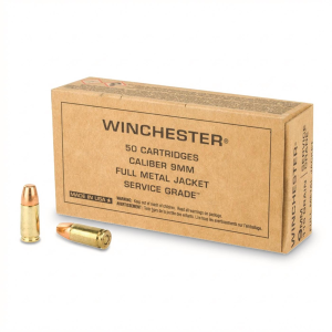 chester Service Grade Handgun 9mm Luger FMJ 115 Grain 50 Rounds Ammo