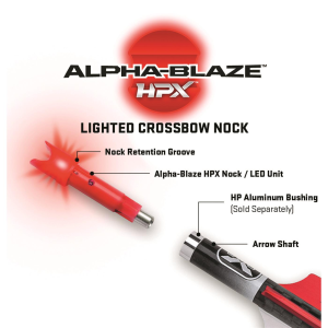 TenPoint Alpha-Blaze HPX Red Lighted Crossbow Nocks 3 Pack