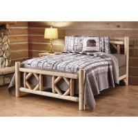 CASTLECREEK Diamond North American Cedar Log Bed Queen