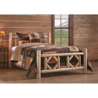 CASTLECREEK Diamond North American Cedar Log Bed Full