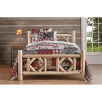 CASTLECREEK Diamond North American Cedar Log Bed Twin