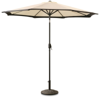 CASTLECREEK 9' Two-Tone Deluxe Market Patio Umbrella Khaki/Black